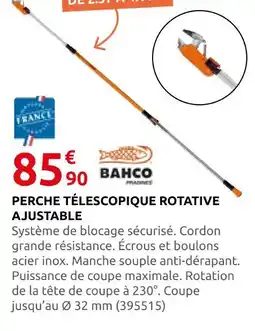 Rural Master Bahco perche télescopique rotative ajustable offre