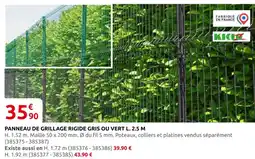 Rural Master Kic panneau de grillage rigide gris ou vert h. 1.52 m offre