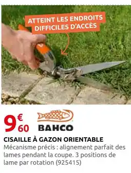 Rural Master Bahco cisaille à gazon orientable offre