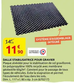 Rural Master Dalle stabilisatrice pour gravier offre