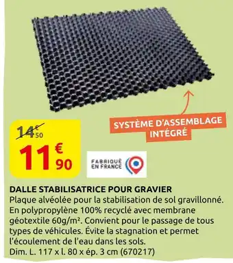 Rural Master Dalle stabilisatrice pour gravier offre