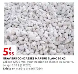 Rural Master Graviers concassés marbre blanc 20 kg offre