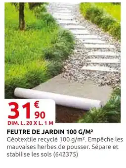 Rural Master Feutre de jardin 100 g/m² offre