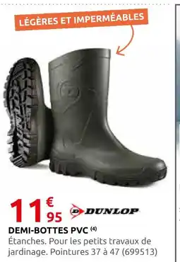 Rural Master Dunlop demi-bottes pvc offre