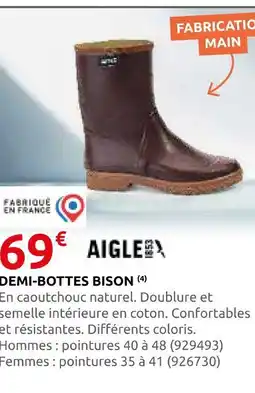 Rural Master Aigle demi-bottes bison offre