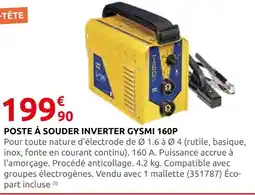 Rural Master Gys poste à souder inverter gysmi 160p offre