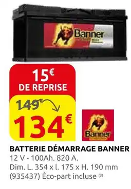 Rural Master Banner batterie démarrage offre