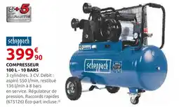 Rural Master Scheppach compresseur 100 l - 10 bars offre