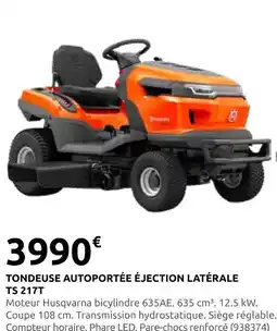 Rural Master Husqvarna tondeuse autoportée éjection latérale ts 217t offre