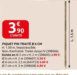 Rural Master Piquet pin traité ø 6 cm offre