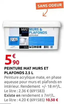 Rural Master Peinture mat murs et plafonds 2,5 l offre