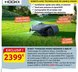 Rural Master Hookii robot tondeuse neomow x 4000 m² offre