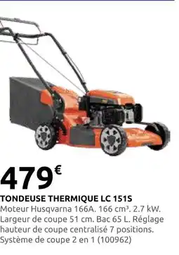 Rural Master Husqvarna tondeuse thermique lc 151s offre