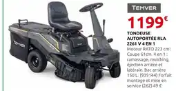Rural Master Temver tondeuse autoportée rla 2261 v 4 en 1 offre