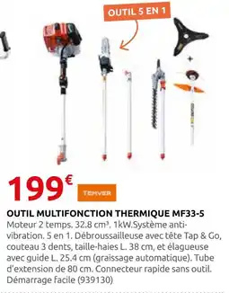 Rural Master Temver outil multifonction thermique mf33-5 offre