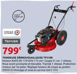 Rural Master Temver tondeuse débroussailleuse tf510r offre
