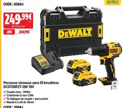 Screwfix Dewalt perceuse visseuse sans fil brushless dcd708p2t-qw 18v offre
