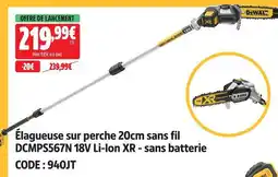 Screwfix Dewalt élagueuse sur perche 20cm sans fil dcmps567n 18v li-ion xr - sans batterie offre