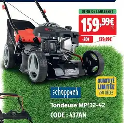 Screwfix Scheppach tondeuse mp132-42 offre