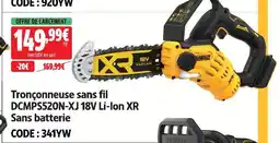 Screwfix Dewalt tronçonneuse sans fil dcmps520n-xj 18v li-ion xr offre