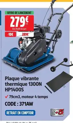 Screwfix Plaque vibrante thermique 1300n hp1400s offre