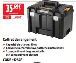 Screwfix Dewalt coffret de rangement offre