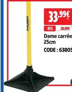 Screwfix Roughneck dame carrée offre