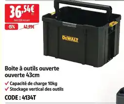 Screwfix Dewalt boîte à outils ouverte 43cm offre