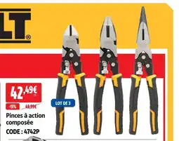 Screwfix Dewalt pinces à action composée offre