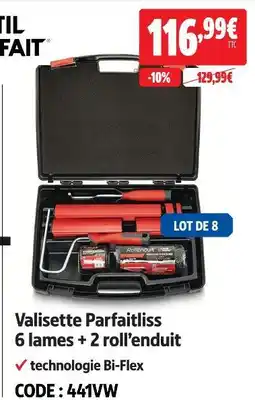 Screwfix Outil parfait valisette parfaitliss 6 lames + 2 roll’enduit offre