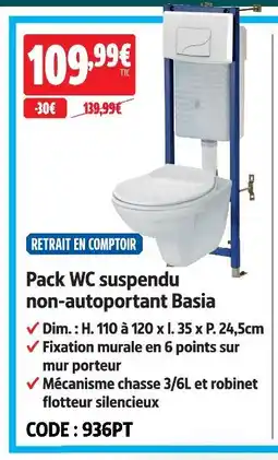 Screwfix Basia pack wc suspendu non-autoportant offre