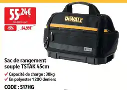 Screwfix Dewalt sac de rangement souple tstak 45cm offre