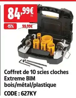 Screwfix Coffret de 10 scies cloches extreme bim offre