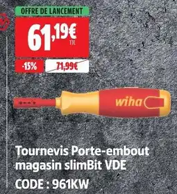 Screwfix Wiha tournevis porte-embout magasin slimbit vde offre