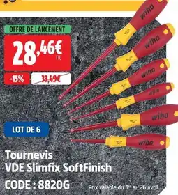 Screwfix Tournevis vde slimfix softfinish offre