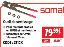 Screwfix Somatherm outil de sertissage offre