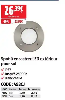 Screwfix Spot à encastrer led extérieur pour sol offre