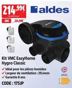 Screwfix Aldes kit vmc easyhome hygro classic offre