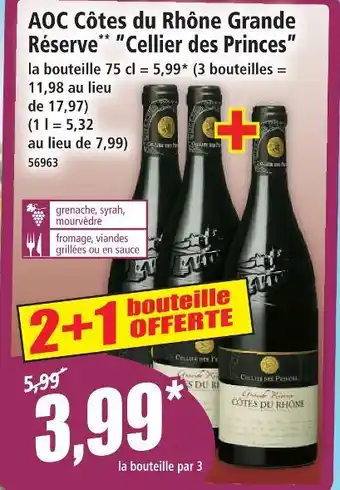 Norma Cellier des princes aoc côtes du rhône grande réserve offre