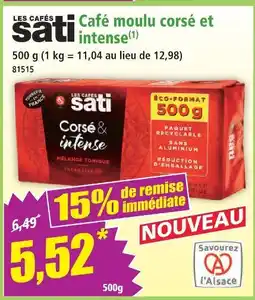 Norma Les capés sati café moulu corsé et intense offre