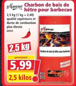 Norma Grill gourmet charbon de bois de hêtre pour barbecue offre