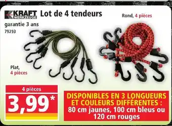 Norma Kraft werkzeuge lot de 4 tendeurs offre