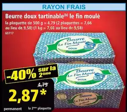 Norma Le fin moule beurre doux tartinable offre