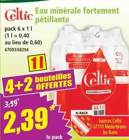 Norma Celtic eau minérale fortement pétillante offre