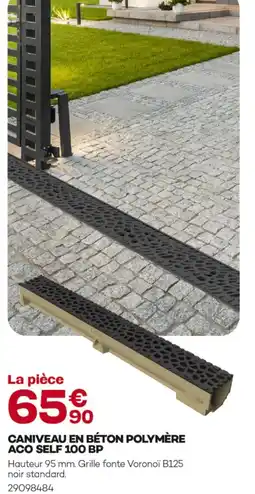 Gedimat Aco caniveau en béton polymère self 100 bp offre