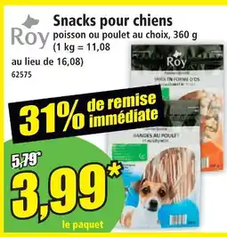 Norma Roy snacks pour chiens poisson offre