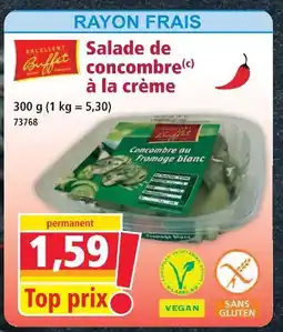 Norma Excellent buffet salade de concombre à la crème offre