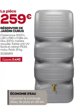 Gedimat Réservoir de jardin cubus offre