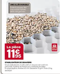 Gedimat Stabilisateur de graviers offre