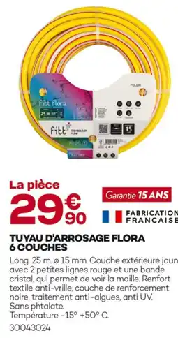Gedimat Fitt tuyau d'arrosage flora 6 couches offre